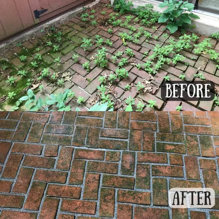 bricks before and after